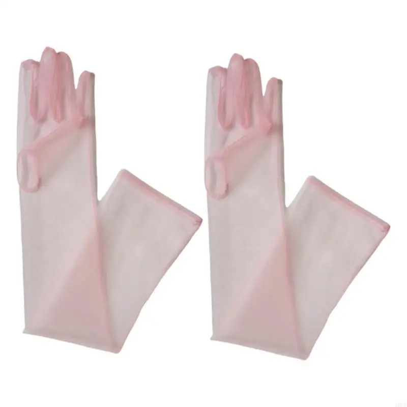 2pack Girls Gothicsm Mittens Evening Party Gloves Sophisticated Long Mittens 