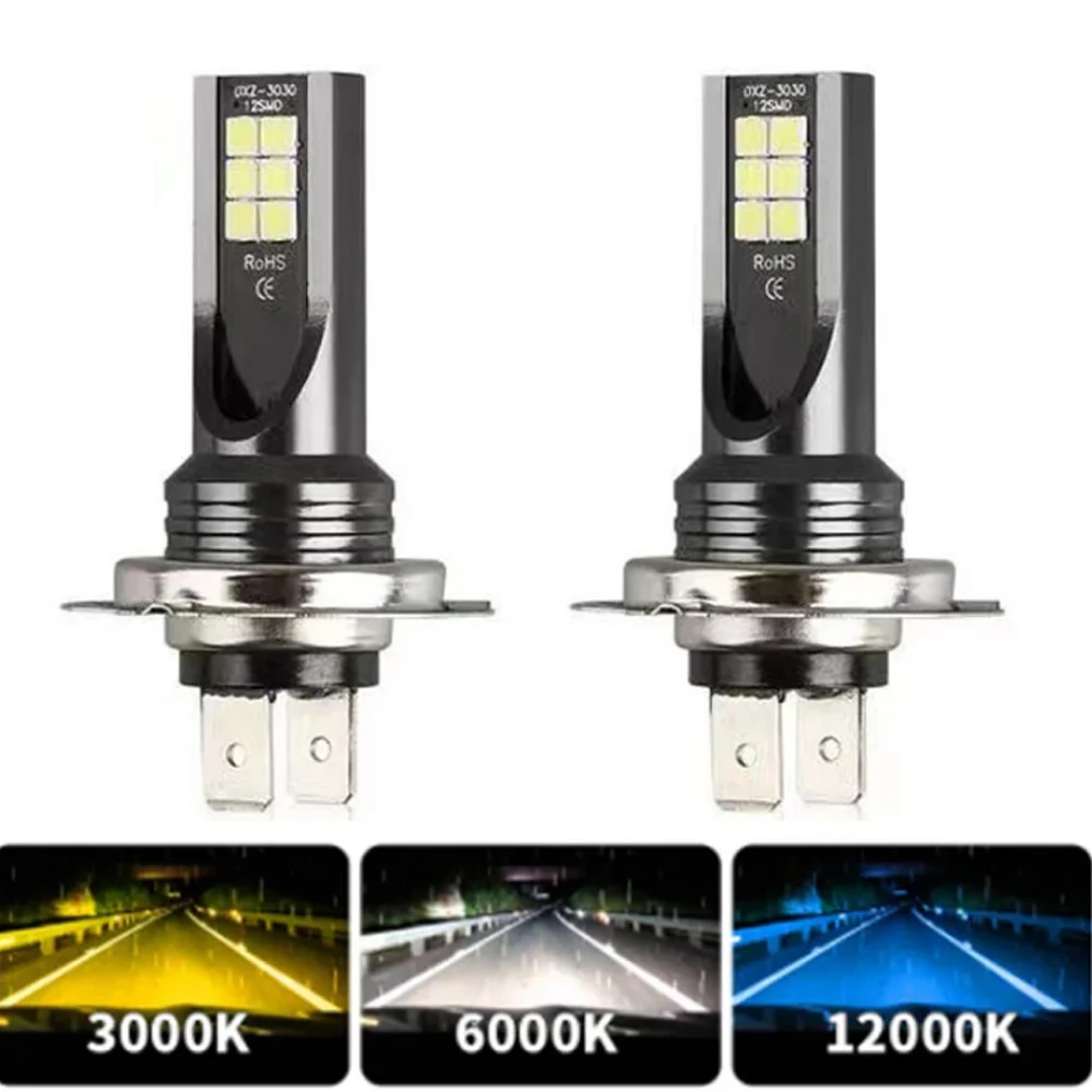 2Pcs LED H4 H7 Car Headlight Super Bright H16JP H8 H9 H11 9005 HB3 9006 HB4 Car Fog Light Driving Running Light 12000LM 12V 24V