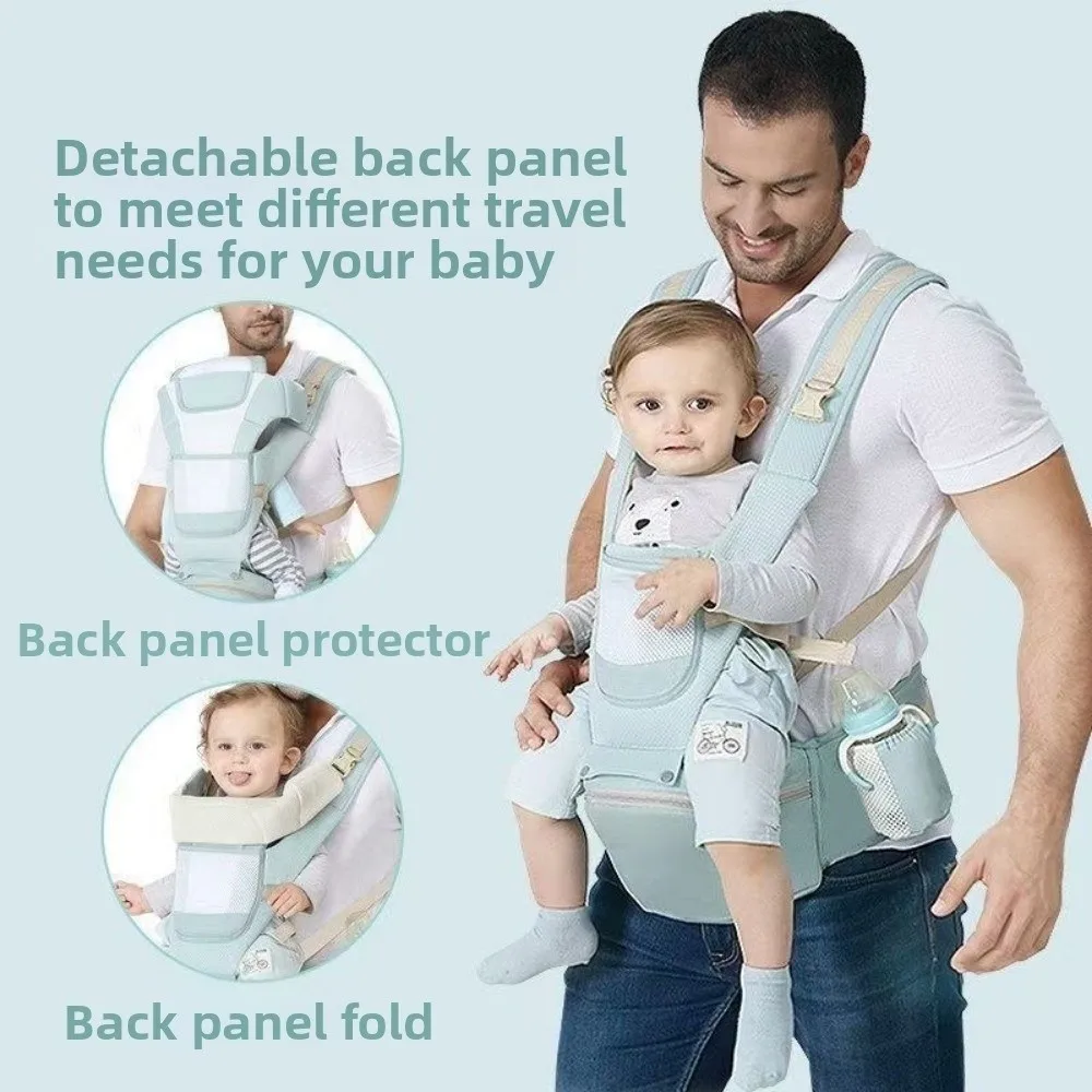 

Front Facing Baby Carrier Backpack Ergonomic Design Travel Friendly Newborn Sling Adjustable Hands Free Baby Waist Stool