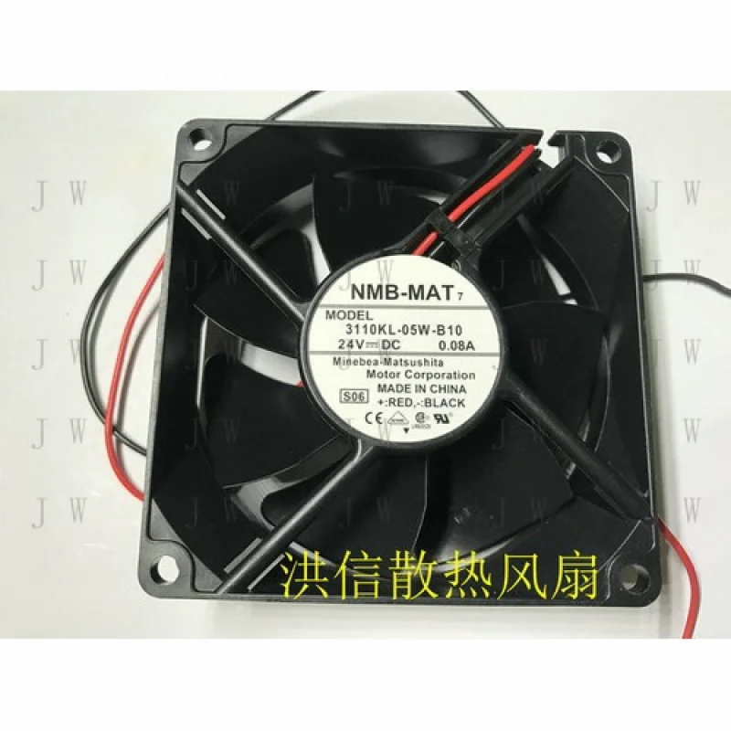 

DDZ ДЛЯ NMB-MAT Вентилятор 3110KL-05W-B10 DC24V 0.08A 8025 8CM 2-проводной инверторный вентилятор