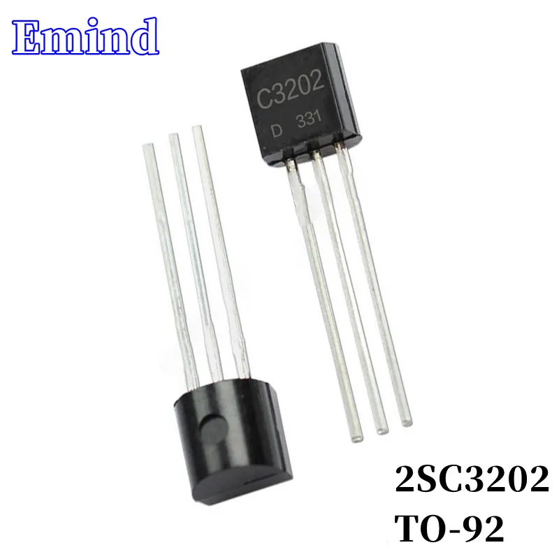 100Pcs 2SC3202 C3202 DIP Transistor TO-92 Type NPN Bipolar Amplifier Transistor 30V/1A