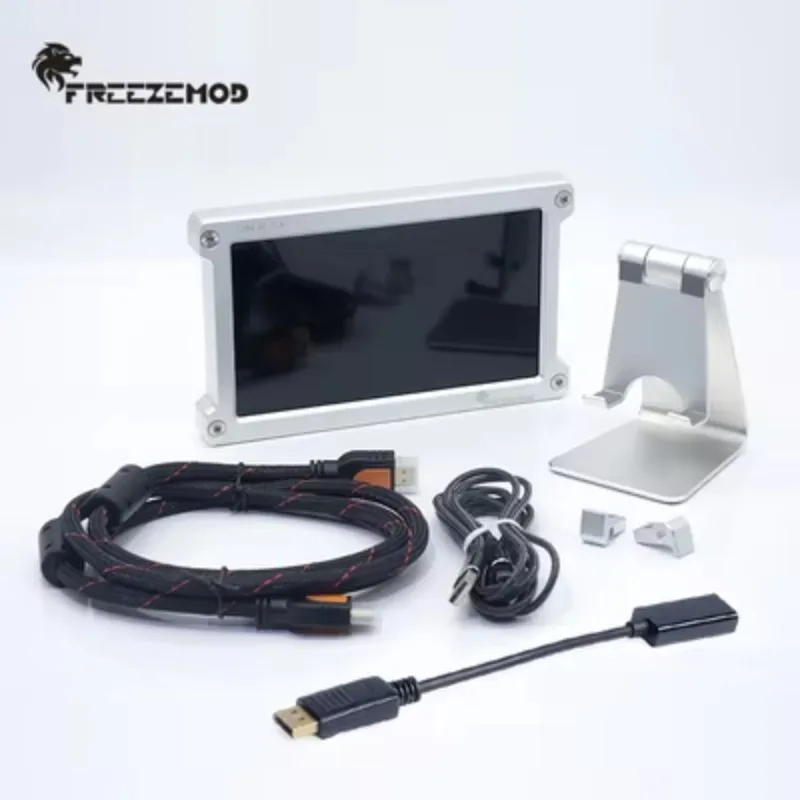 FREEZEMOD computer data monitor 7-inch IPS hard screen 2020 all-metal housing. DNJK-T3，Expand Screen ,watercooler