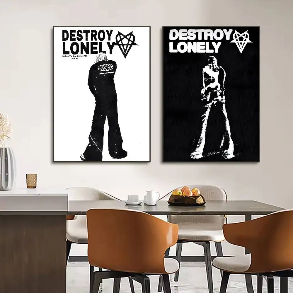 البوب الهيب هوب مغني الراب تدمير وحيدا المشارك HD الفن لزجة جدار مقاوم للماء غرفة المعيشة المنزلي غرفة نوم بار الديكور الجمالي