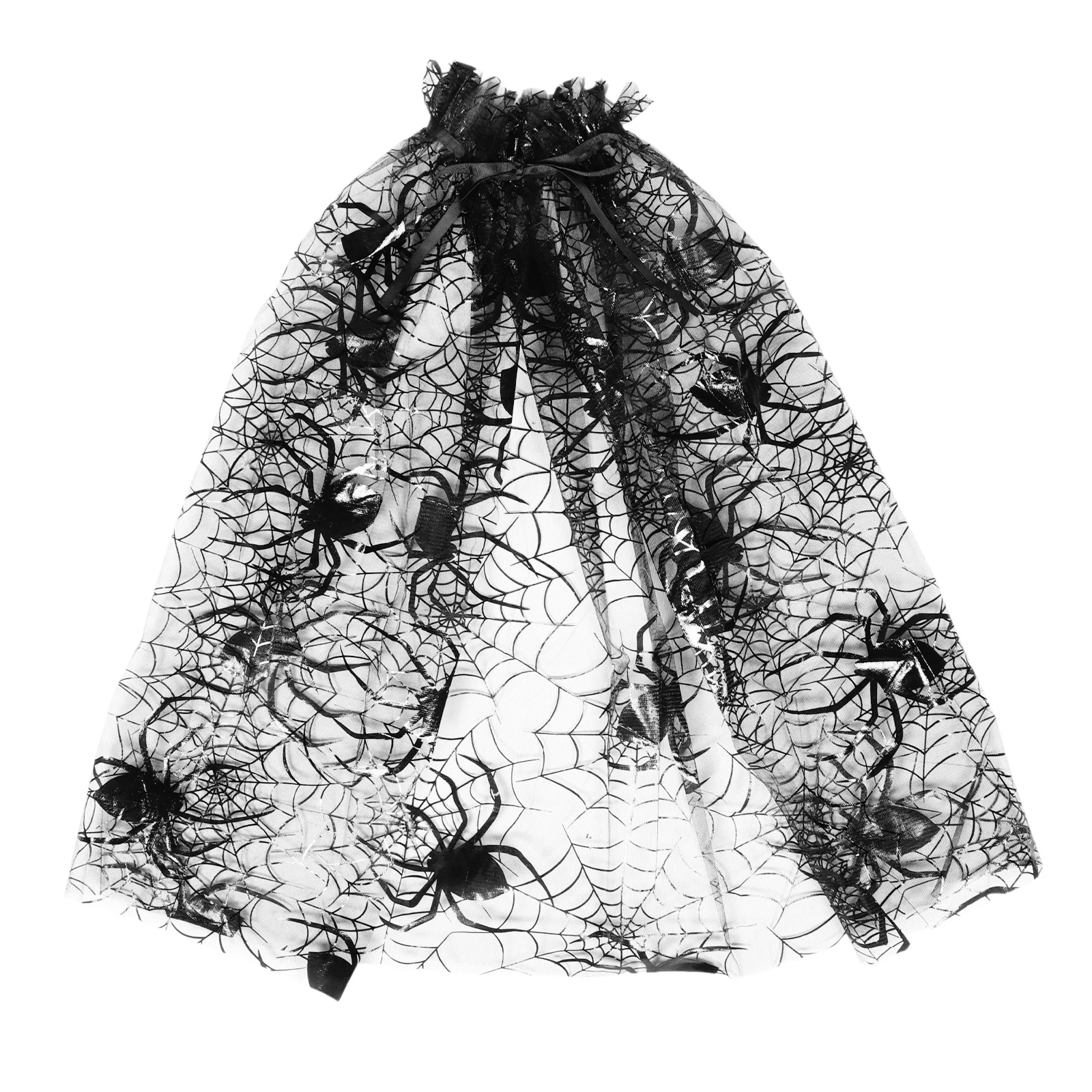 Dziewczęcy płaszcz na Halloween, poliestrowa peleryna z pajęczyną, kostium na imprezę cosplay, dekoracja, rekwizyt na Halloween, kostium pająka.