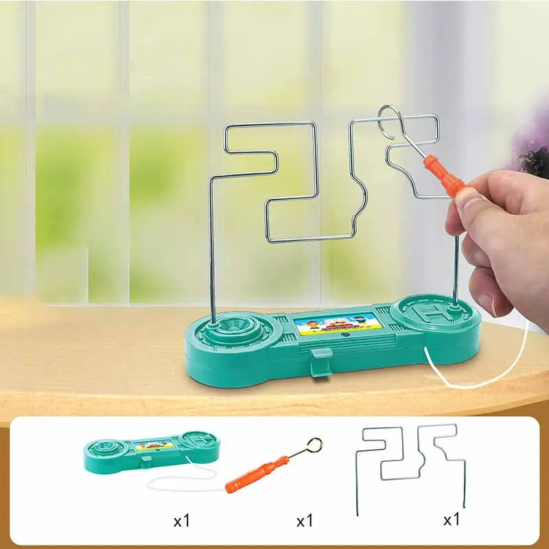 Juguete de choque eléctrico de colisón para niños, juego de laberinto táctil eléctrico de concentración, fiesta divertida, experimento de ciencia, regalos de Juguetes