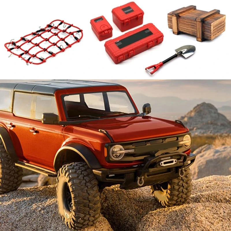 1/10 Hành Lý Nóc Giá Lưới Cho Xe Bánh Xích SCX10 TRX-4 Phụ Kiện Xe Hơi Phần