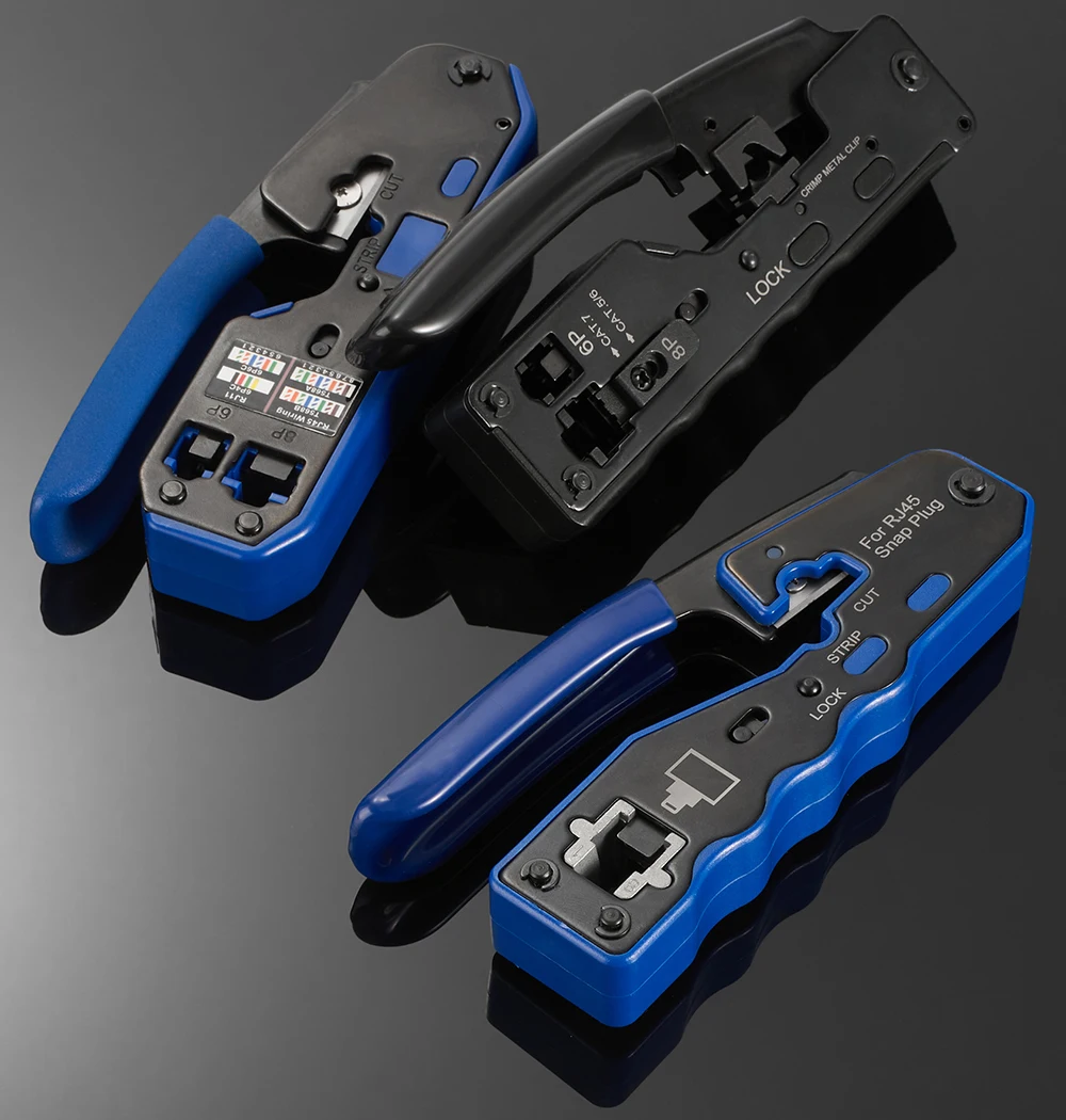 RJ45 RJ11 RJ12 クリンププライヤー ケーブルツール イーサネットワイヤーのストリッピングと切断用