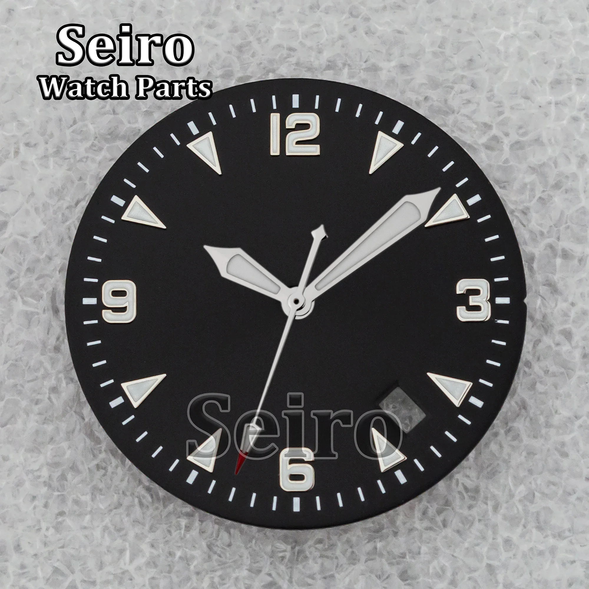 For 50 FATHOMS Stainless Steel Watch Case Dial Hands 100m Waterproof for NH34 NH35 NH36 NH38 Movement Watch MOD Accessories
