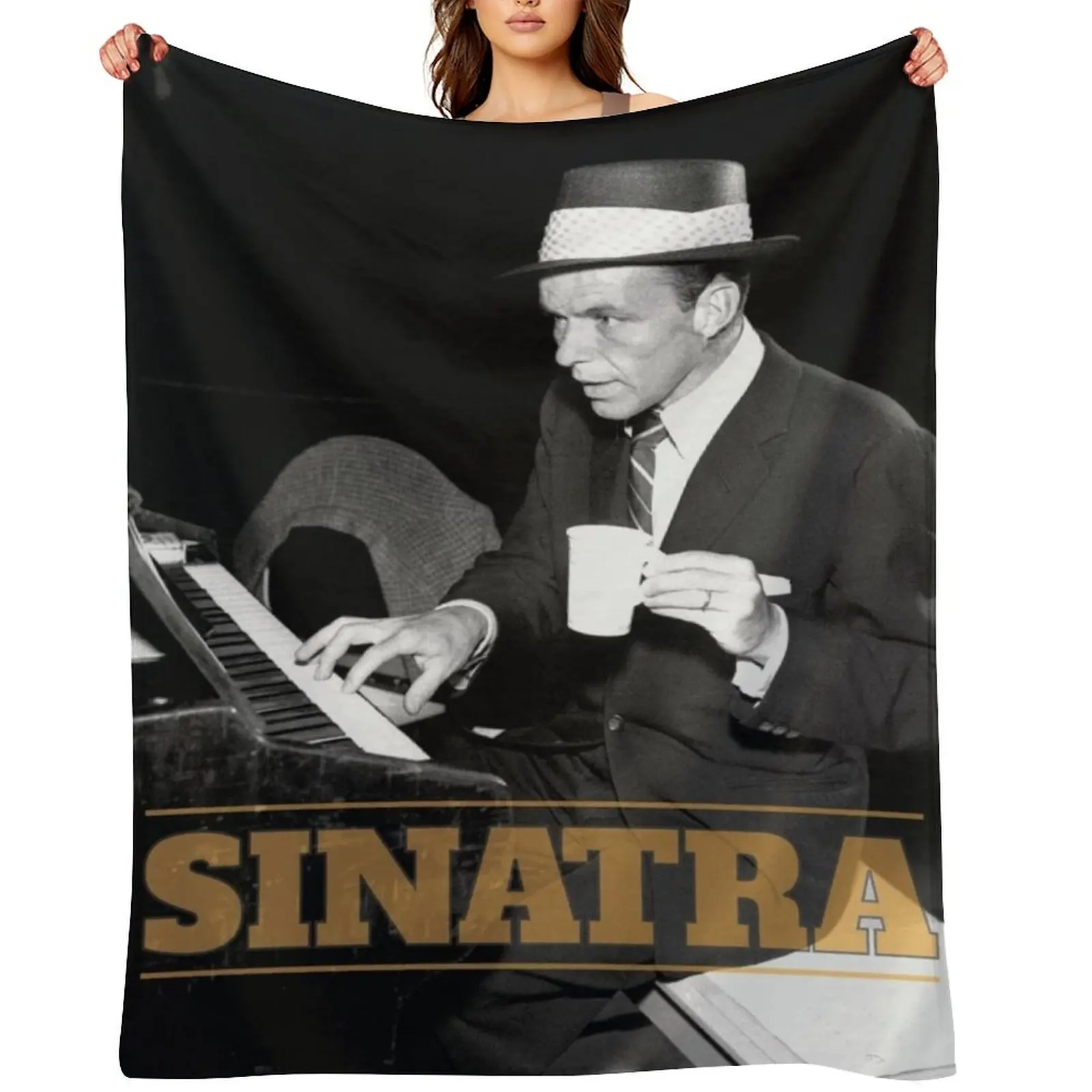 

Sinatra Throw Blanket Sleeping Bag Bed linens Retros Personalized Gift Blankets