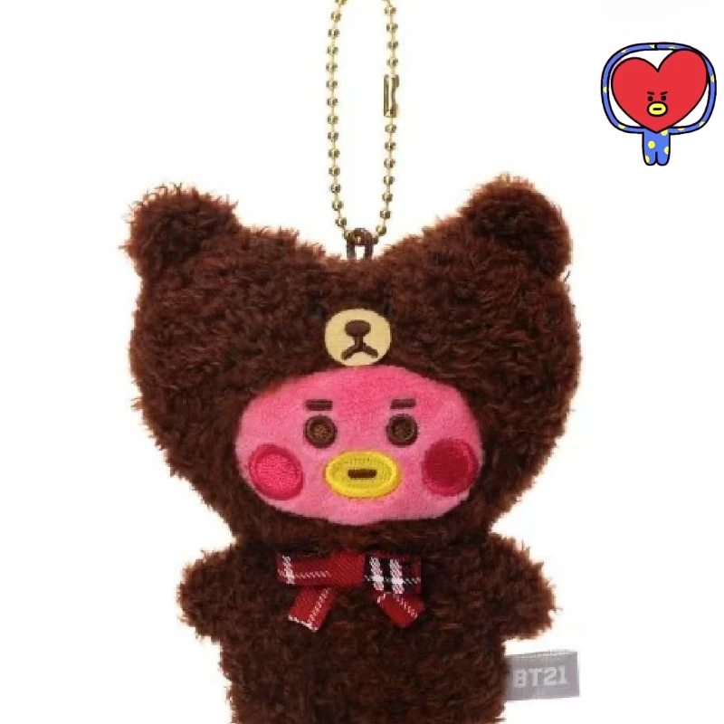 

Милый плюшевый брелок-кукла BT21 в стиле аниме, кавайный, для мальчиков и девочек, пар, подвеска на рюкзак, сувенир, подарок.