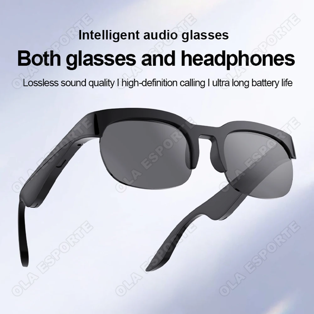 

New Smart Glasses HiFi Sound Quality HD Bluetooth Call Music Play Voice Assistant AI Glasses For Men Women Sunscreen Sunglasses