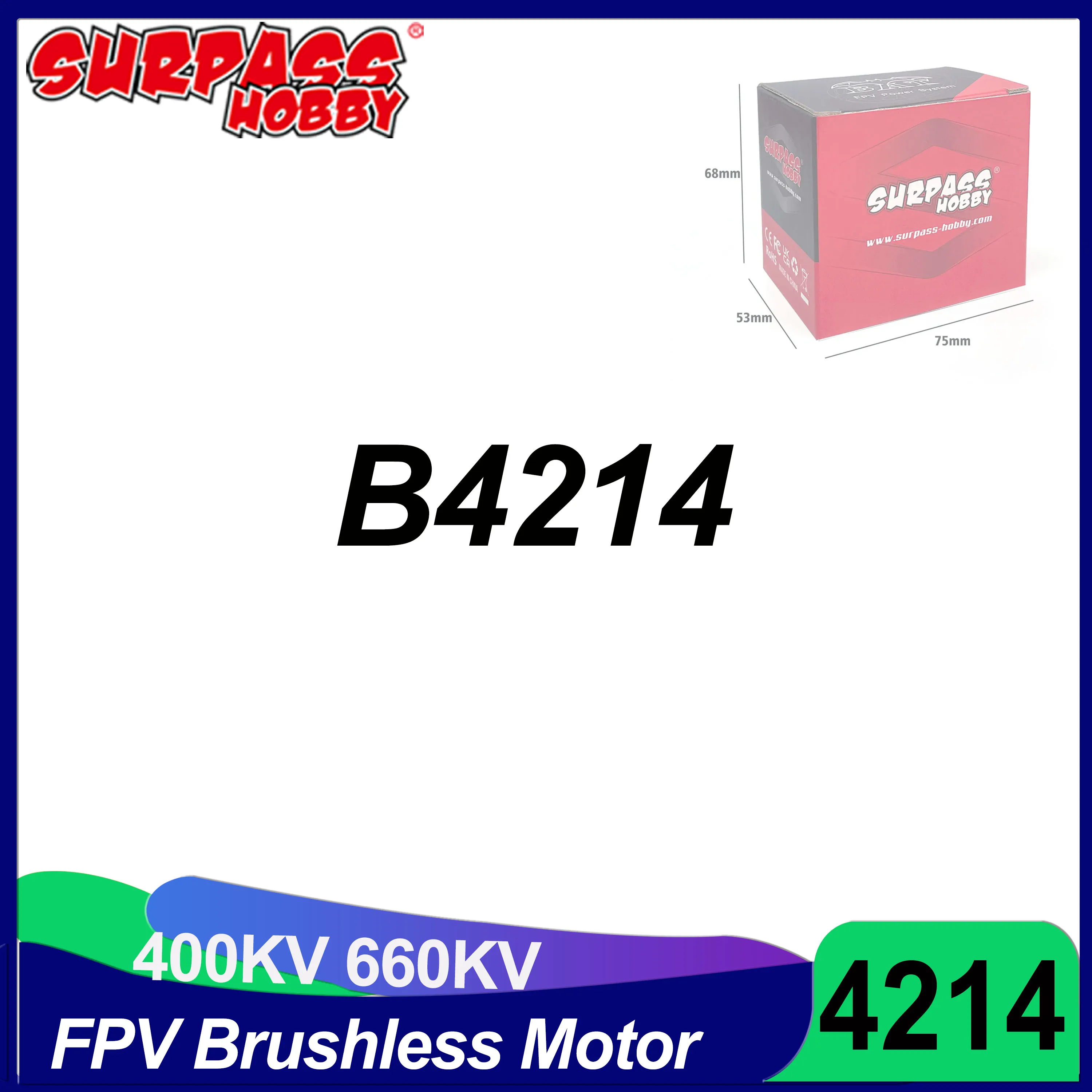 Surpass Hobby B4214 4214 400KV 660KV FPV moteur sans balais pour Drone de course RC Freestyle 13 pouces cadre Multicopter quadrirotor bricolage