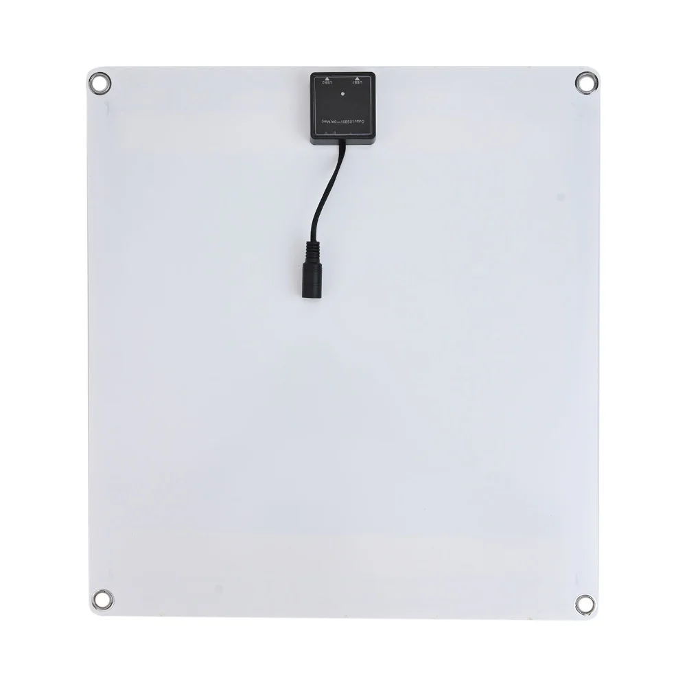 12V Charger 50W Solar Panel Camping High Conversion Efficiency Multi-layer Laminate Lightweight Portable Design