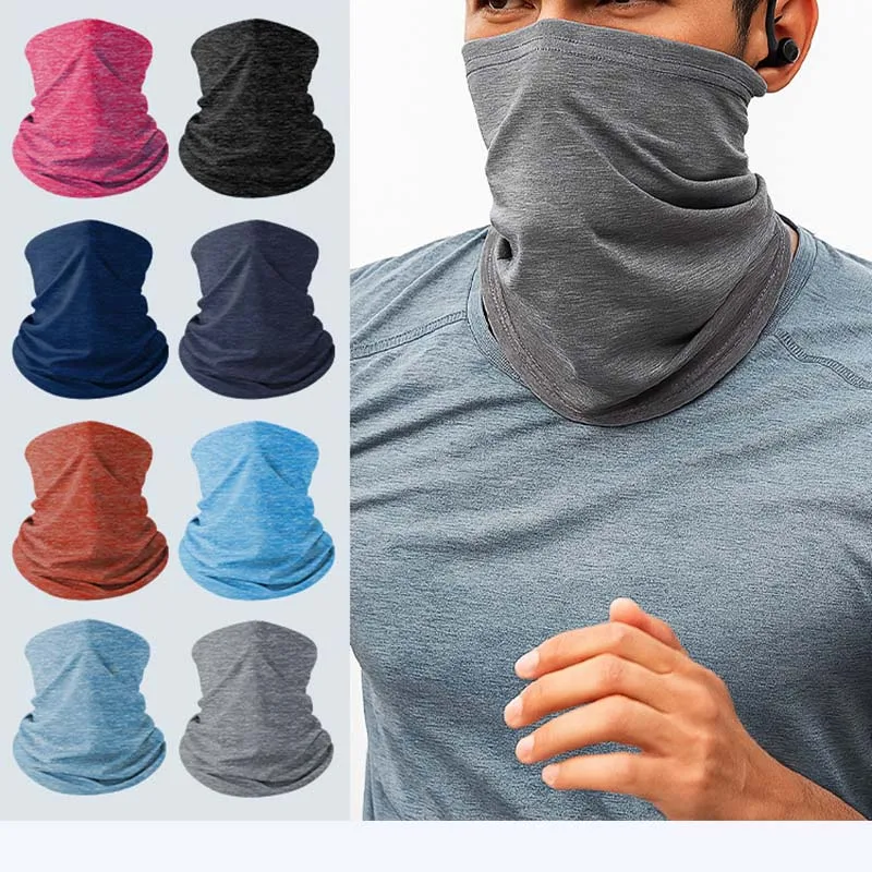 

Summer Thin Ice Silk Scarf Road Bike Riding Mask Breathable Quick-Drying Outdoor Sports New Multifunctional Sunscreen Headscarf