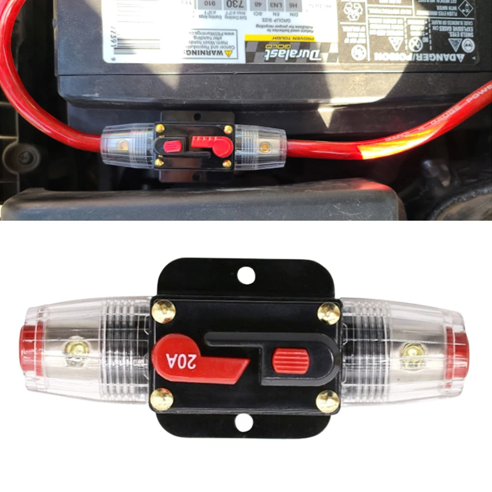 Resettable Circuit Breaker 20A 30A 40A 50A 60A 80A 100A 125A 150A Car Truck Resettable Short Protection Holder