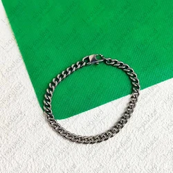 5.5MM Thick Titanium Chain Bracelet Summer Fashion Accessory Sweat And Color Resistant for Everyday Wear