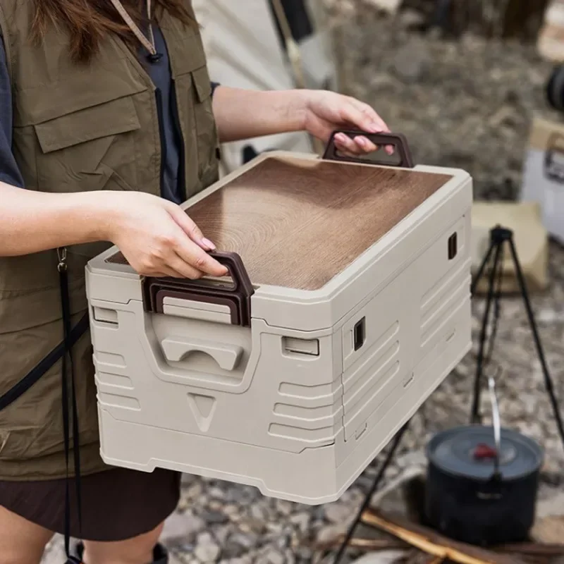 Car Trunk Storage Box - Multifunctional Plastic Tool Box, Outdoor Camping Gear, Folding Organizer for Adventure-Ready Setup