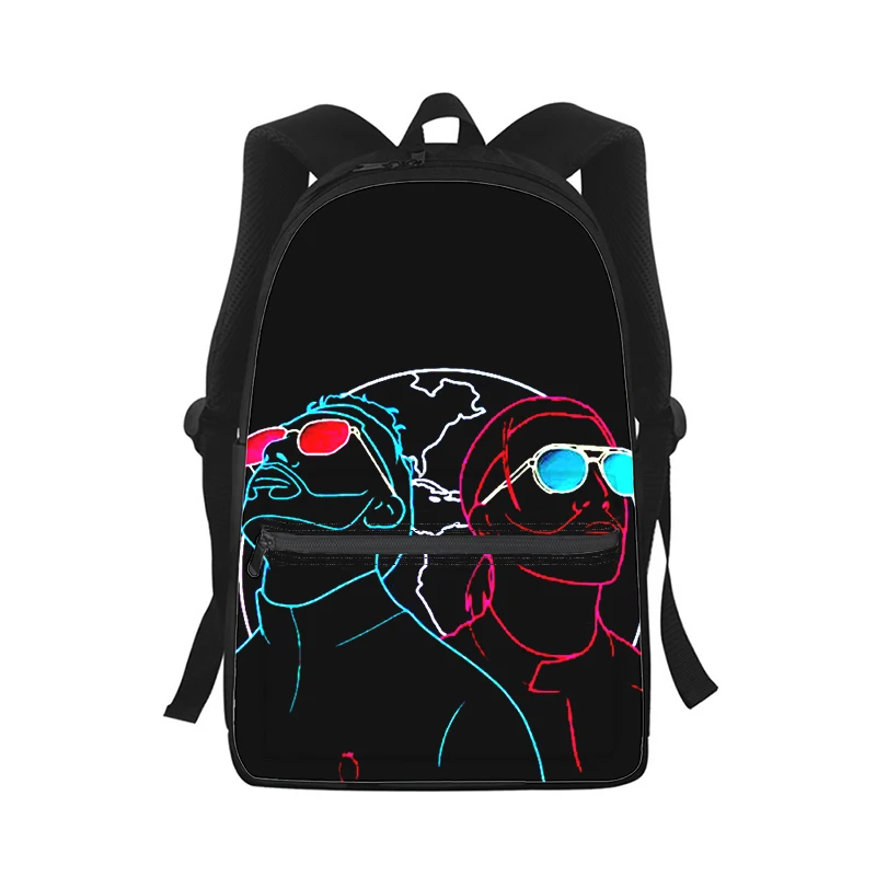 PNL-Sac à dos Hip Hop pour hommes et femmes, impression 3D, sac d'école pour étudiants, sac à dos pour ordinateur portable, sac initié au voyage pour enfants, mode