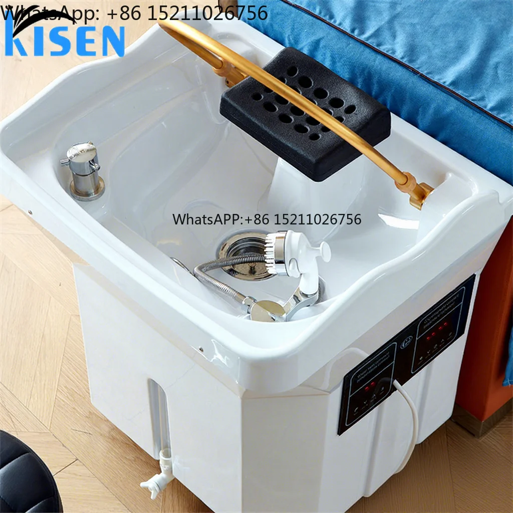 

Kisen Compact Salon Bowl 60L WaterTank European Stock Zen Flow Water Ring Removable Salon Bowl Shampoo Bac for Hospital Use