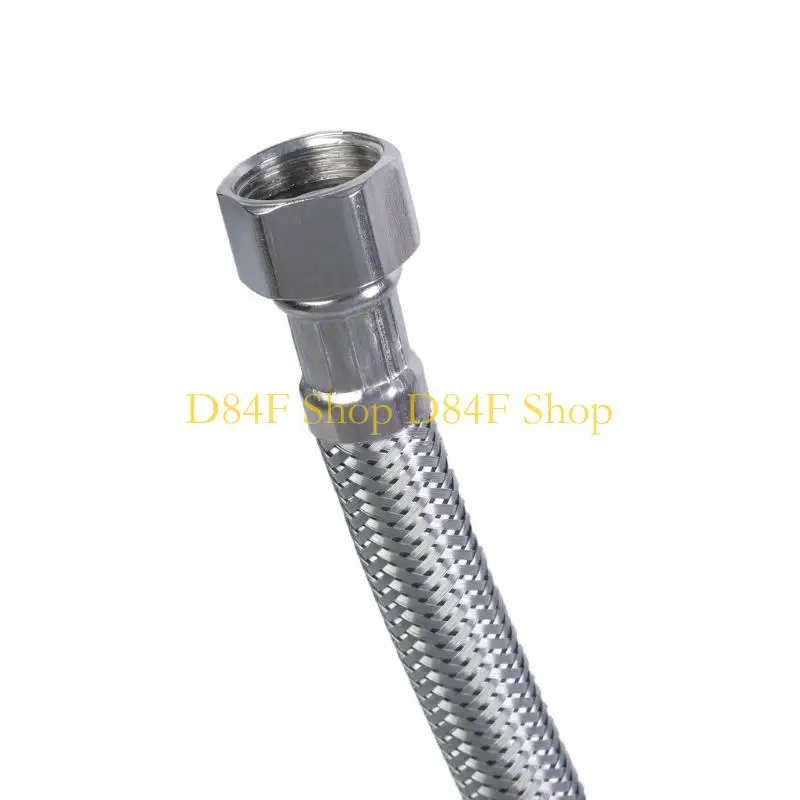 D84F Stainless Steel Extension Hose 3/8 Inch with Silicone Seal for Leak Prevention