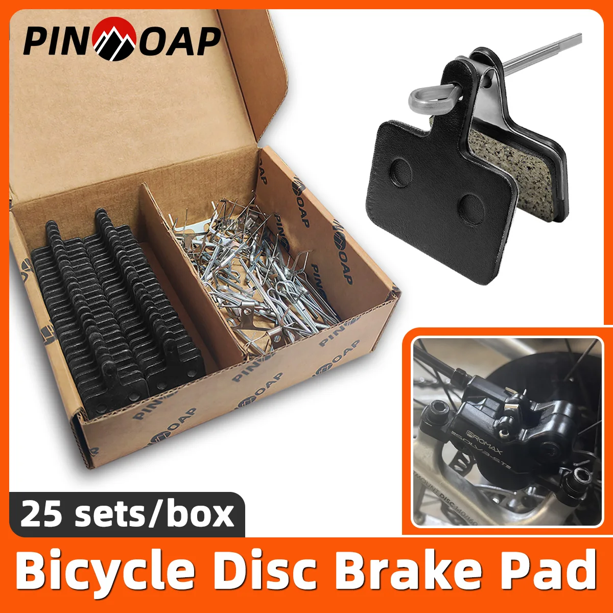 

PINMOAP 25 комплектов тормозных колодок для велосипедов с низким уровнем шума и высокой износостойкостью, что делает их подходящими для горных и дорожных велосипедов.