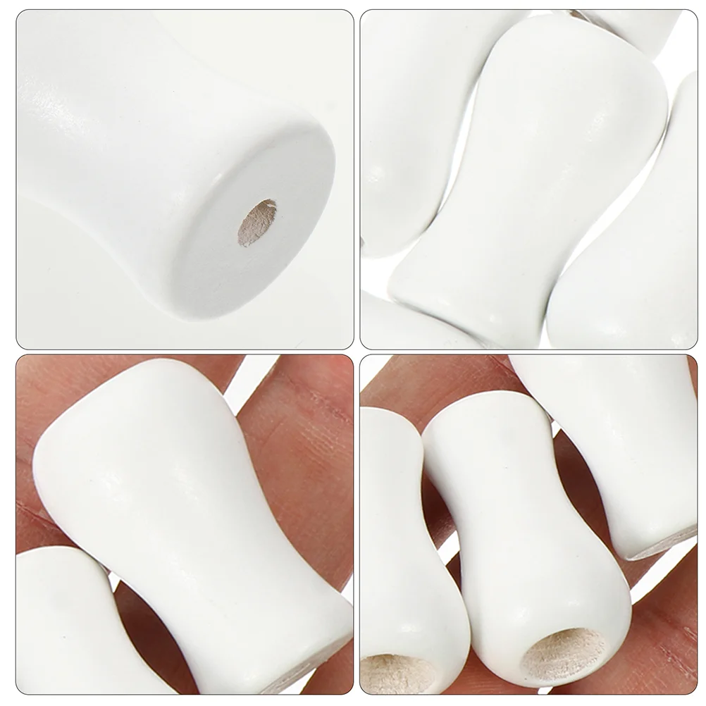 6Pcs Wood Cord Tassel Window Blind Shades Wood Cord Knobs Drops Pull Ends