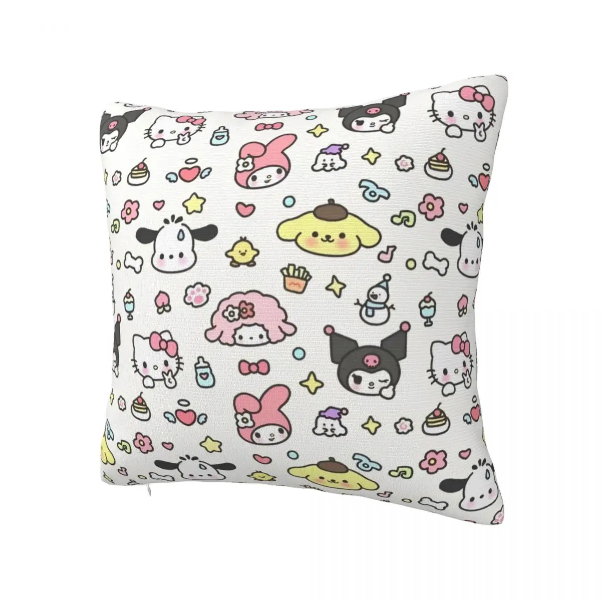 Sanrio Kuromi Melody Hello Kitty Pillowcase Printing Polyester Cushion Cover Cartoon Pillow Case Cover Home 45*45cm