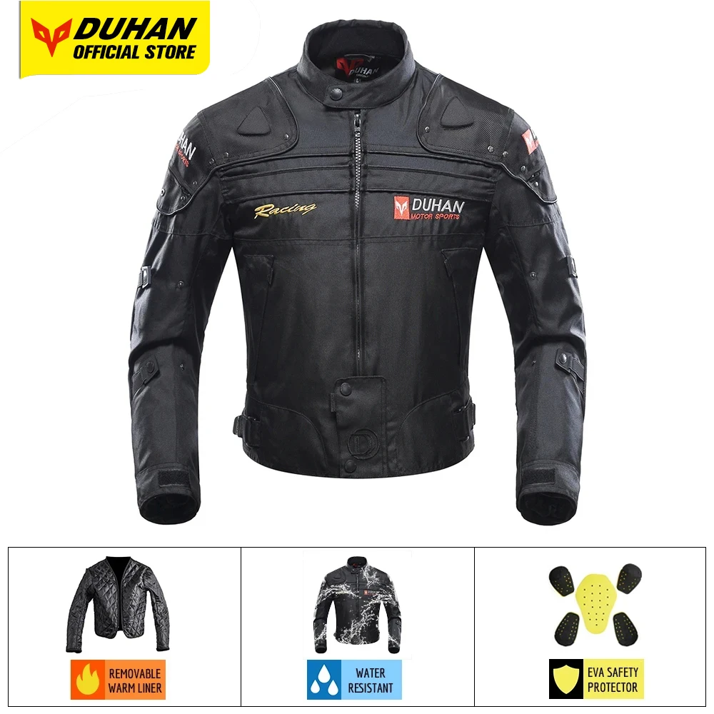 

DUHAN Motorcycle Jacket Motorbike Racing Jacket Moto Windproof Autumn Winter Motocross Protection Clothing Body Protector