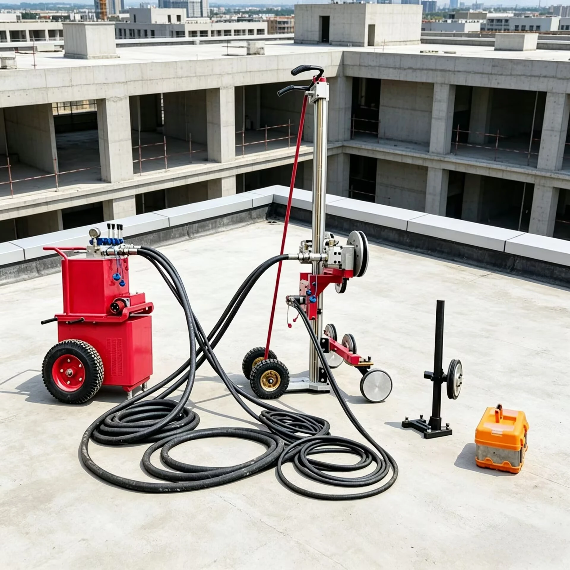 High-Accuracy Hydraulic Diamond Wire Rope Saw Cutting Machine with Pump for 1200mm Marble Stone Cutting in Mining Quarry