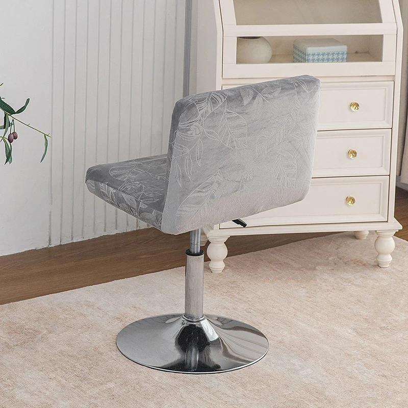 Short Back Bar Stool Cover Embossed Full Cover Anti-Dirty Seat Slipcover Hotel Wedding Home Office Bar Chair Elastic Protector