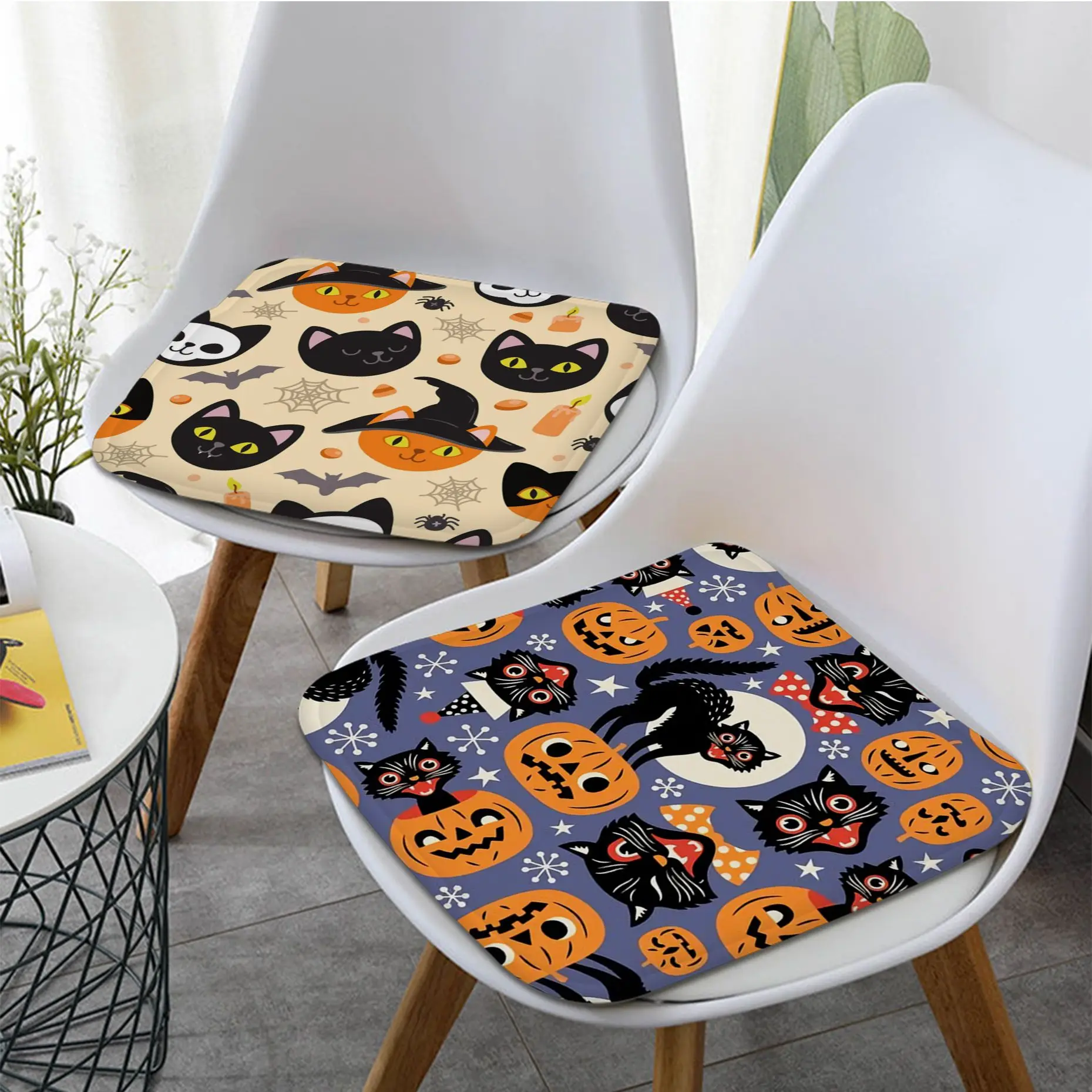 

Halloween Pumpkins Four Seasons Meditation Cushion Stool Pad Dining Chair Tatami Seat Cushion Anti-Slip Chair Cushions