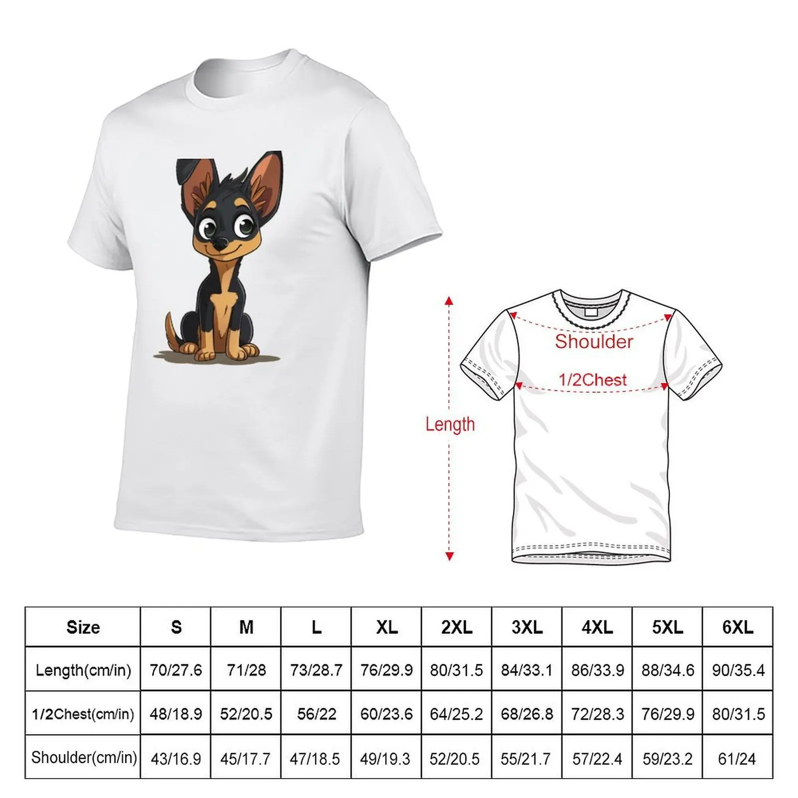 Funny Cartoon Lancashire Heeler T-Shirt cotton tshirt 100% man t shirt cotton printed t shirts for man T-shirt