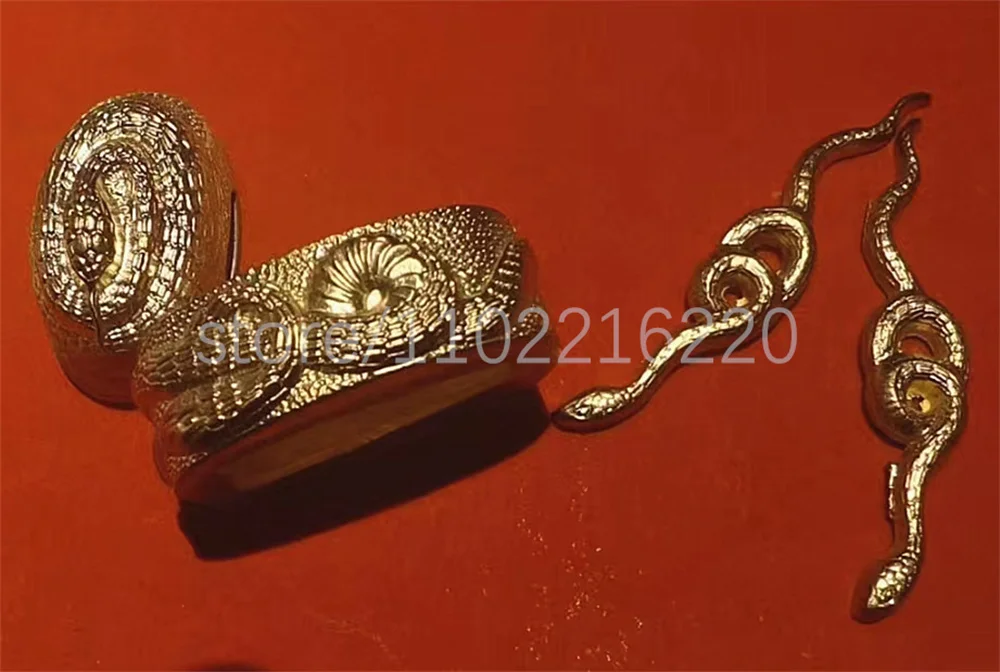 Unique Snake Copper Brass Material Fuchi Kashira Menuki For Japanese Real Japan Samurai Katana Sword Fittings Accessory Parts