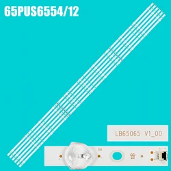 12pcs/Kit LED strips for PHLIPS TV E4SW6518RKU E4ST6519RKU 65PUS6554/12 TPT650J1-QUBN90.K LB65065 V0_00 LB65065 V1_00