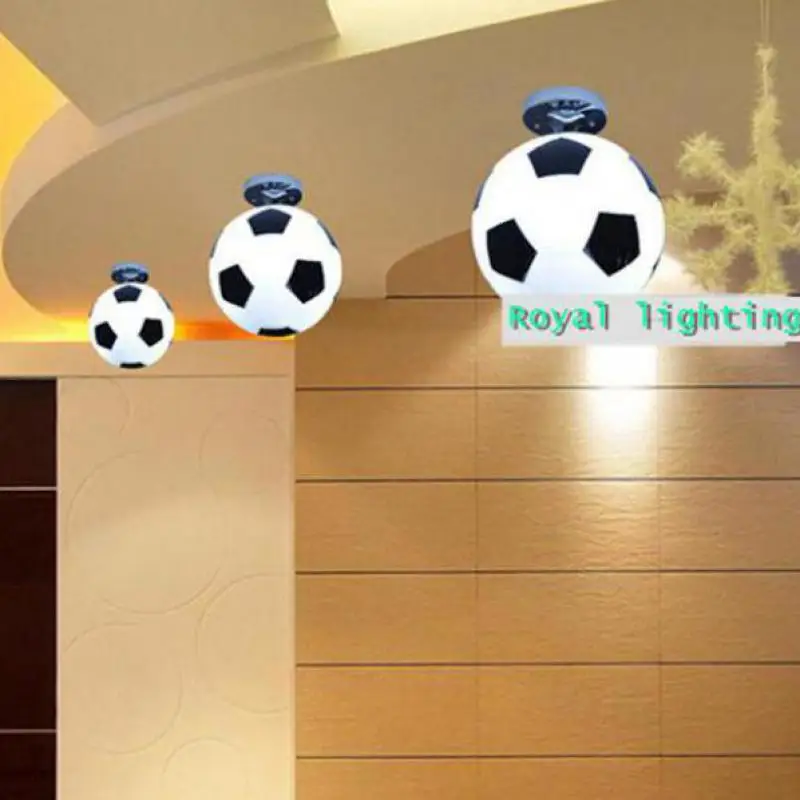 Glass football LED ceiling lights for children room basketball Surface lighting football lamp kids soccer ball ceiling fixture