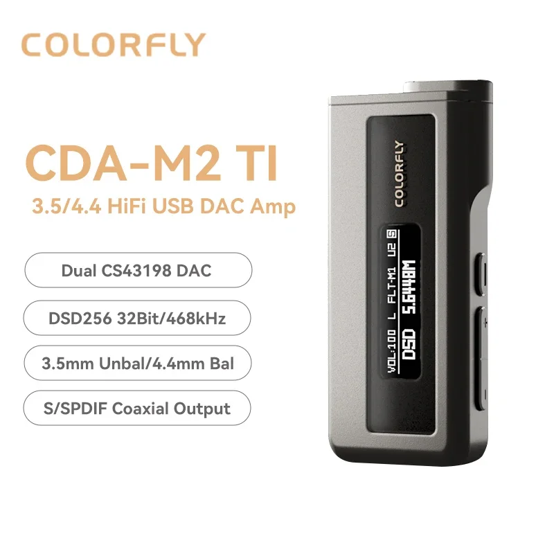 COLORFLY M2 TI Dual CS43198 Portable USB DAC/AMP Decoder Headphone Amplifier