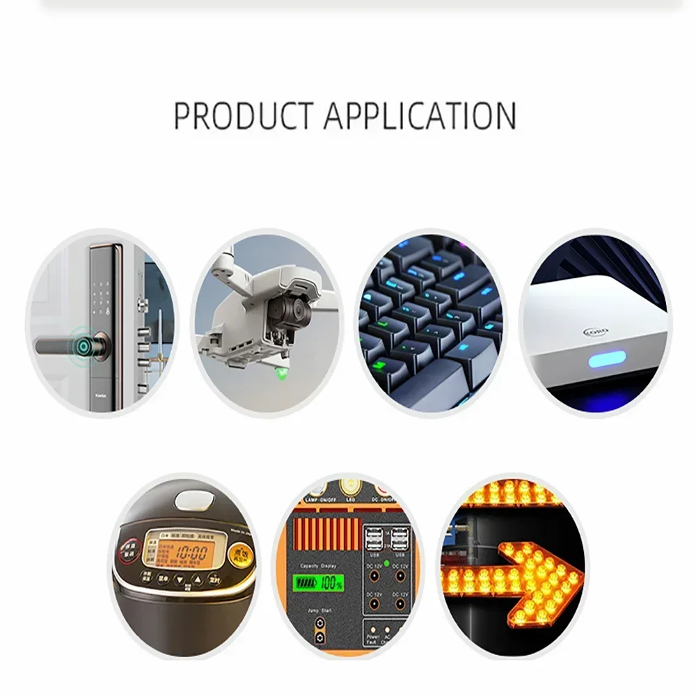 50PCS 3mm LED Diode Clear Bright Multicolor Individual Light Diodes Assortment Kit Red/Green/Blue/Yellow/White/Orange