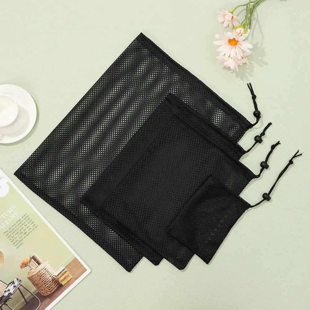 Durable Nylon Mesh Drawstring Storage Pouch Bag Multi Purpose Home Travel Outdoor Activity Pouch Laundry Bag