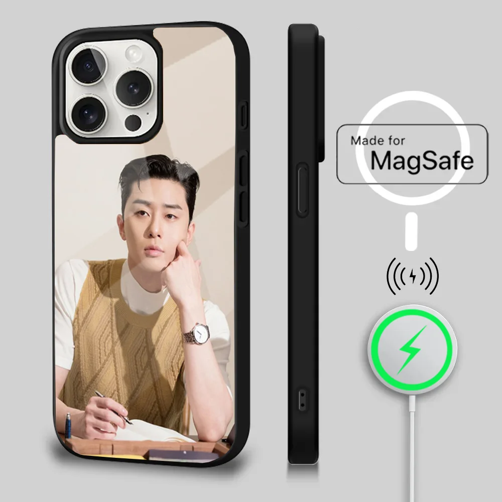 Park Seo Jun Kpop Phone Case For iPhone 16 15 14 13 12 11 Plus,Pro,Max Mini Magsafe Magnetic Wireless Charging