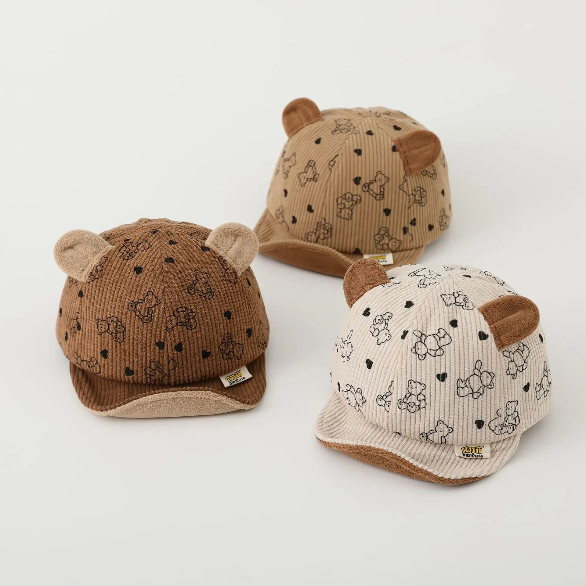 

New Korean Cute Bear Baby Hat Outdoor Sun Hat Kids Adjustable Boys Girls Outdoor Sun Caps Child Panama Cap