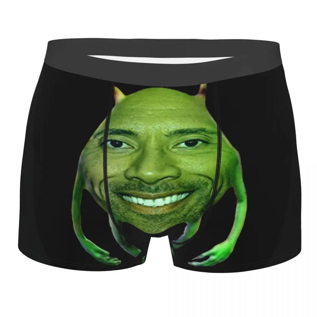 Custom Male Cool Dwayne The Rock Johnson Meme Underwear Boxer Briefs Soft Shorts Panties Underpants