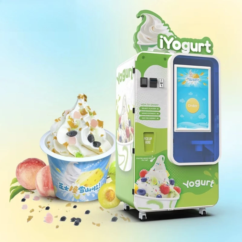 Máquina Expendedora de Helados Comercial Personalizada, Totalmente Automática, con Pantalla Táctil, Autoservicio 24/7, Centro Comercial
