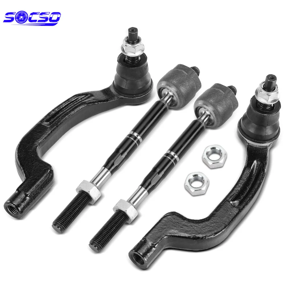 

4pcs Front Inner & Outer Tie Rod Ends for Mercedes-Benz CLA250 B250e W176 W246 C117 X156 Infiniti QX30 2463301700 2463380000