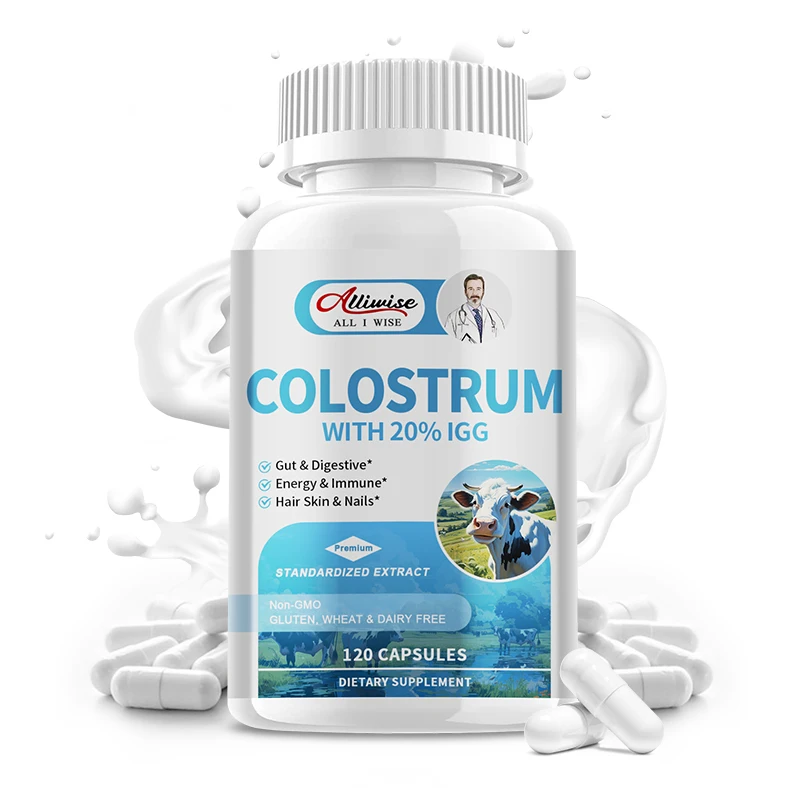 Alliwise 1000mg Colostrum Supplement Promote Intestinal Health and Muscle Recovery Immune Support and Promotes Gut Health