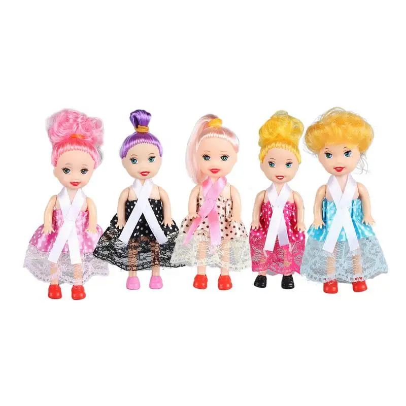 Pcs 11CM Girl Doll Toy Random Delivery Small Doll With Dress And Shoes Cute American Doll Toys For Children Kids Girl