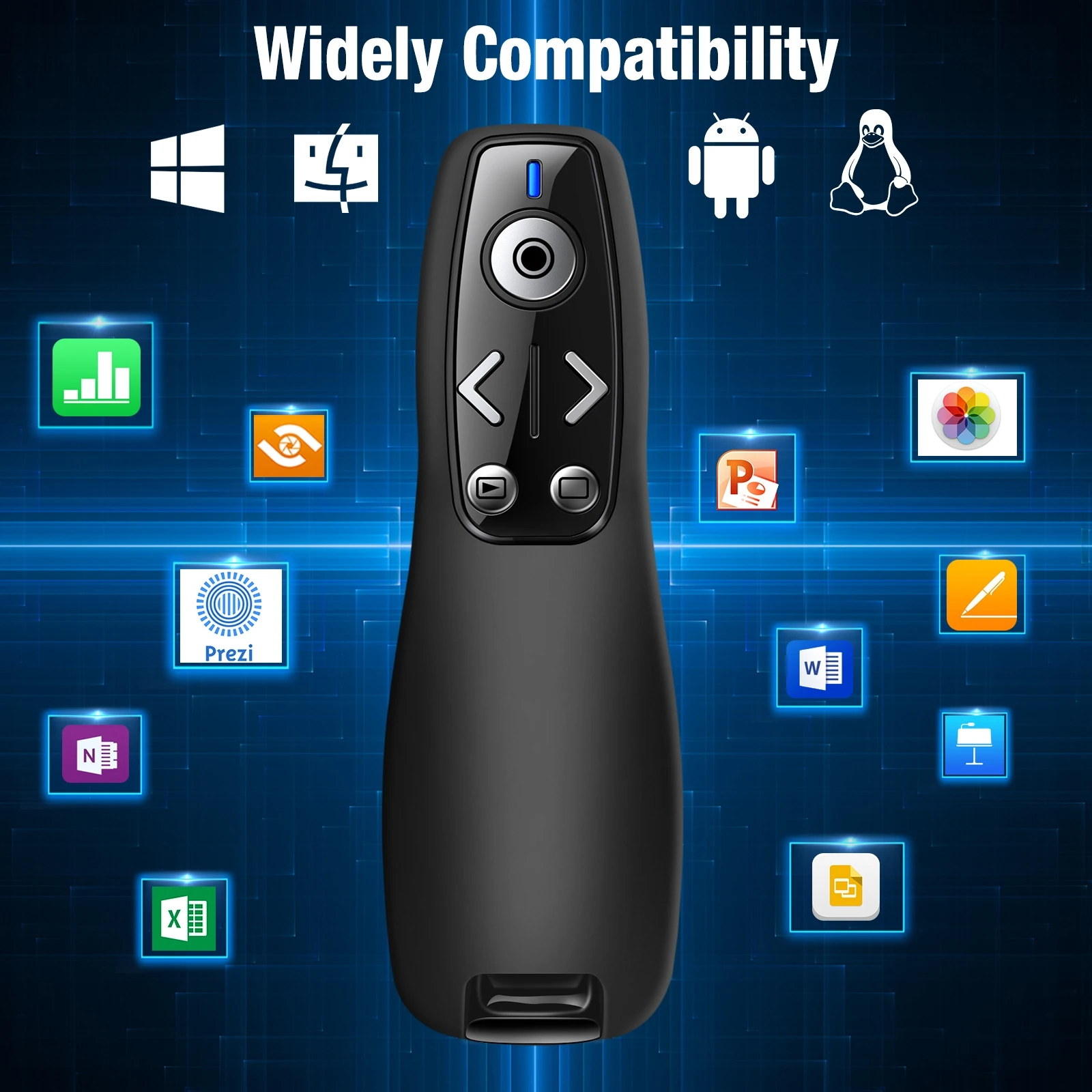 2.4GHz Wireless Presenter Remote Controller Red Light Pointer For Projector PowerPoint PPT Page Turner For Projector Slide