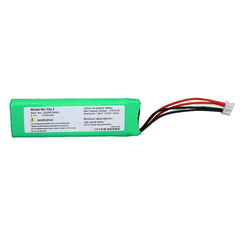 3.7V 7000mAh GSP872693 P763098 03 For JBL Flip 3 Flip3 Battery Wireless Bluetooth Speaker batteria Replacement