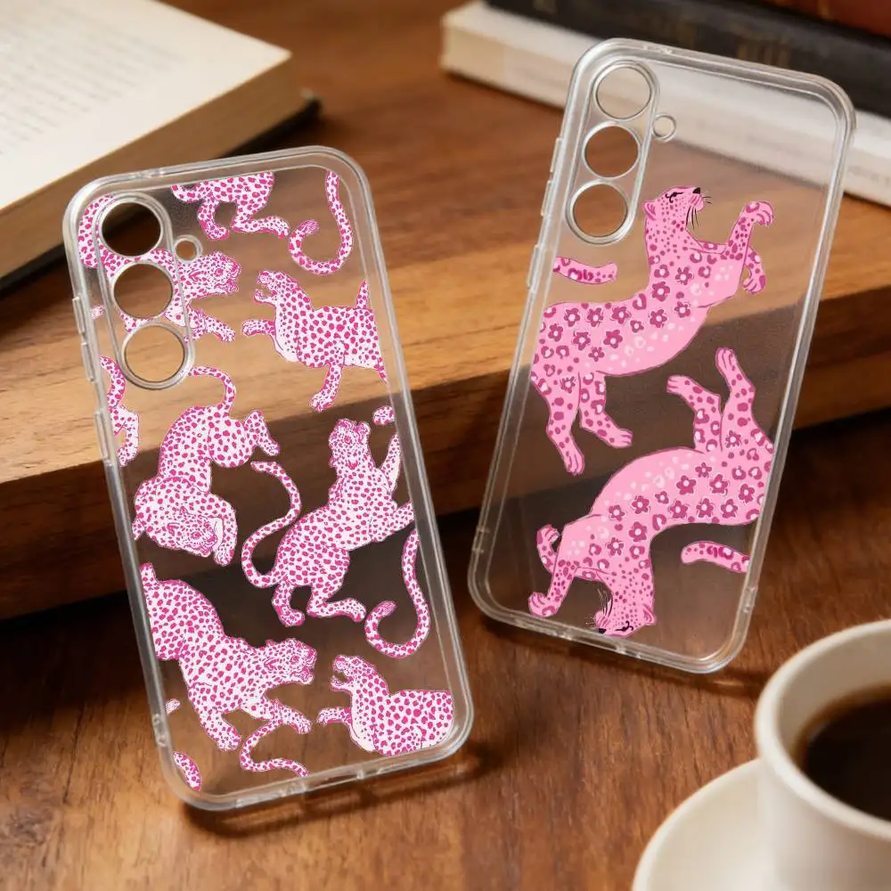 

HOT Luxury Leopard pattern Phone Case For Samsung S22,S24,S30,S10,S21,S25,S23,S10,PIus,Ultra,5G,FE,lite Transparent Shell