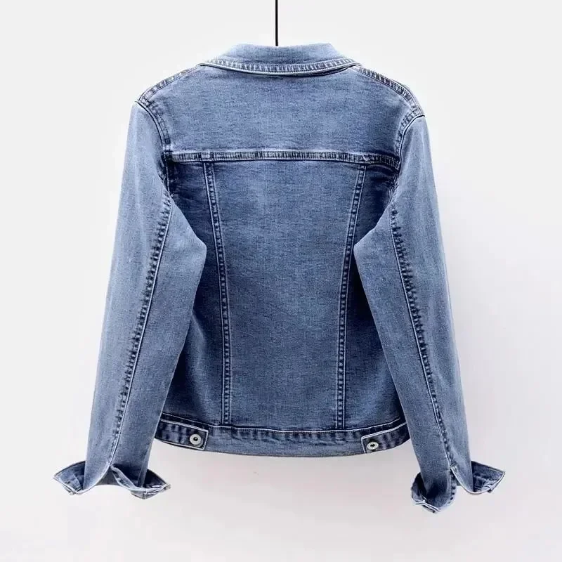 2023 Fashion Stretch Denim Jacket Women Short Coat Spring Autumn Casual Tops Lady Slim Jean Outerwear Female Windbreakers Jacket