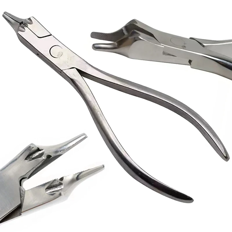 Dental Orthodontic Forcep Three Jaws Plier Bending Clasp Making Split Springs Cutting Steel Wire Medical Dentist Lab Tools